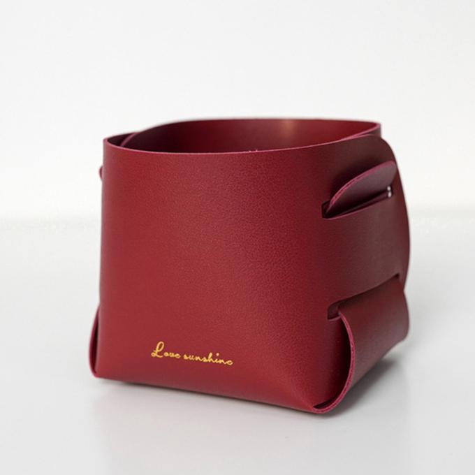 PU 合皮 フェイクレザー 組み立て 小収納 小ケース オシャレ 卓上