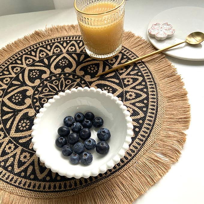 ジュート 麻 装飾 工芸品 敷 インテリア ランチョンマット プレイス