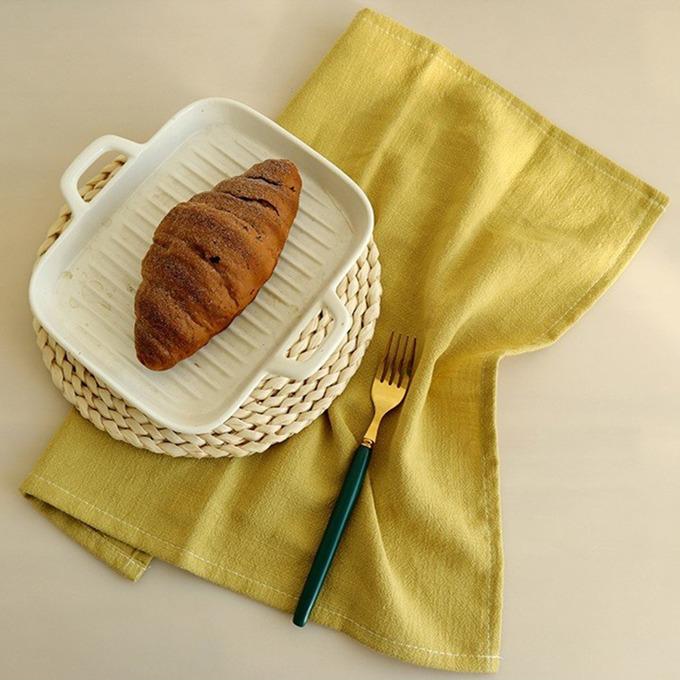2枚セット40x40cm L XL 綿 麻 キッチンクロス ランチョン マット食卓