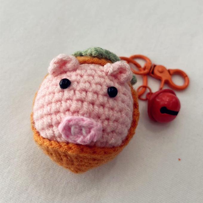 バッグチャーム ファーチャーム バッグ 編み ニット 毛糸 アクセサリー