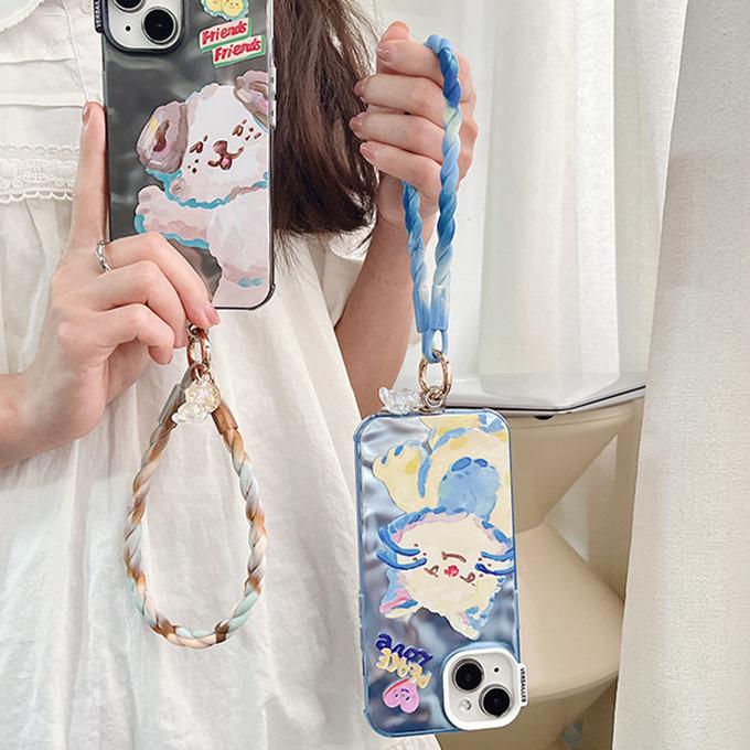 シリコン スマホ ストラップ 太い 挟むだけ 20カラー 手首 透明