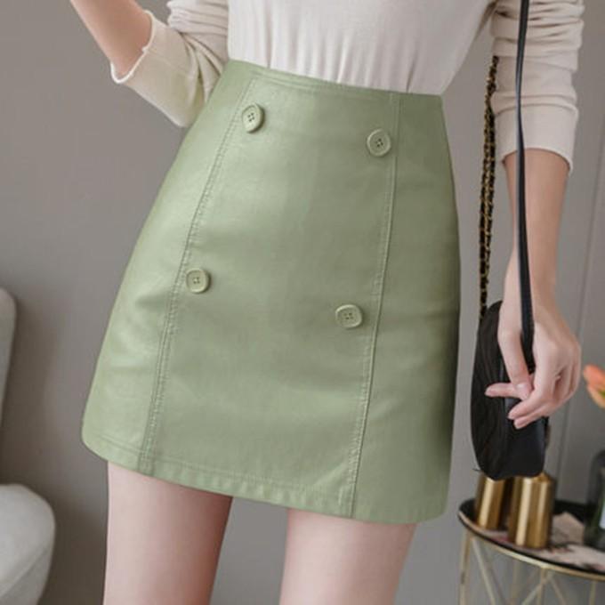 台形スカート ショートスカート 合成皮革 ミニスカート台形