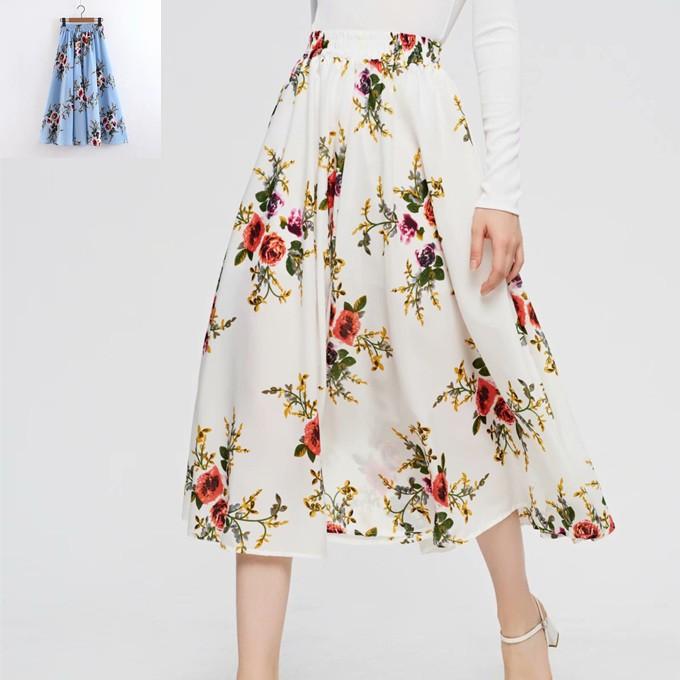 夏物新作 大きな花柄 大柄花柄 ロングスカート マキシスカート サマースカート フラワー 花柄 スカート マキシ ロング丈 フレアー ボトムス スカート プリント Q165 Sakura ファッション 通販 Yahoo ショッピング