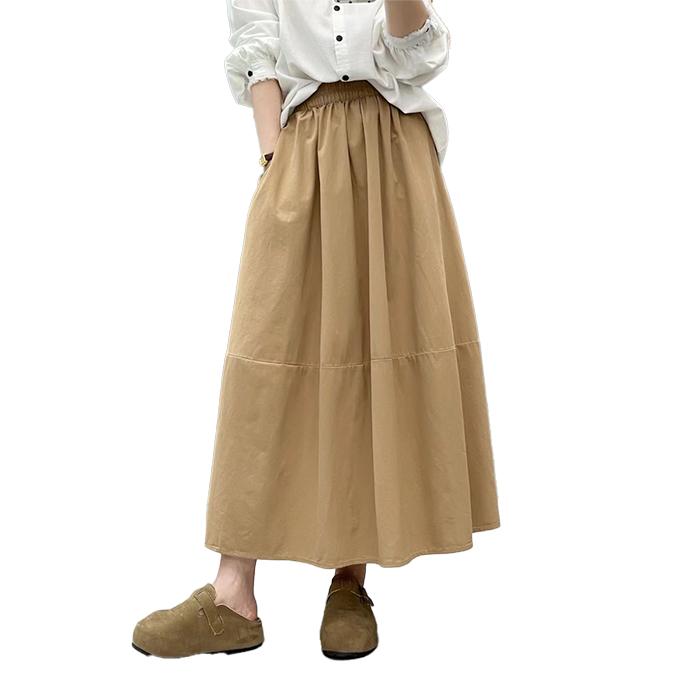 チノスカート レディース M L 春 夏 秋 綿100% 綿ツイル ほどいい