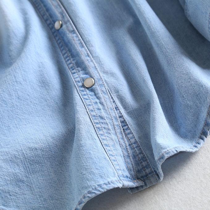 MUSE デニム タンガリーシャツ ウエスタンシャツ スナップボタン 羽織り デニムシャツ ダンガリー レディース S M L XL 2XL 3XL ウエスタン