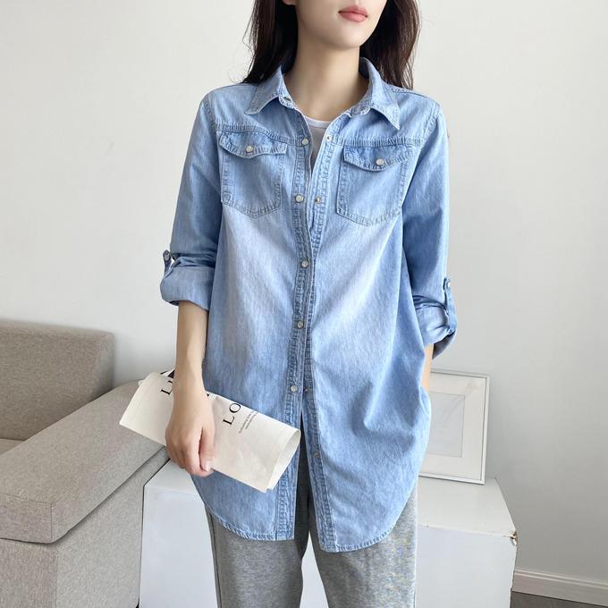 ch!iii ダンガリーデニムシャツ フレームワーク FRAMeWORK ≪追加≫ダンガリーシャツ3 （サックス