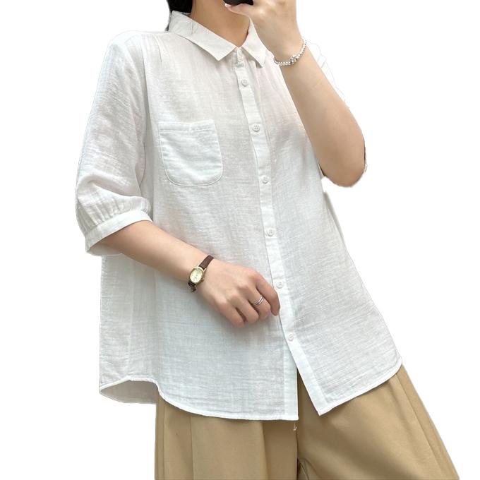 店頭引き取り限定】レディース ダブルガーゼシャツ 箱まとめ売り 77枚 