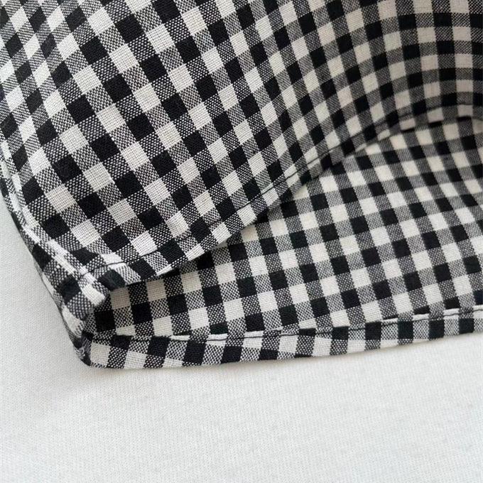 ギンガムチェック シャツ レディース 秋 春 綿麻 リネン10% ギンガム