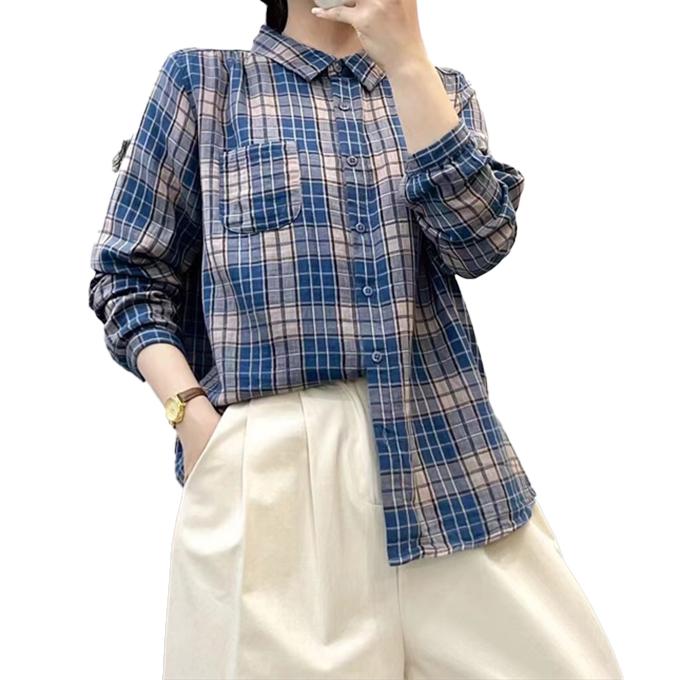 現行タグ✨45R ダブルガーゼシャツ ワンポイントR刺繍 2サイズ