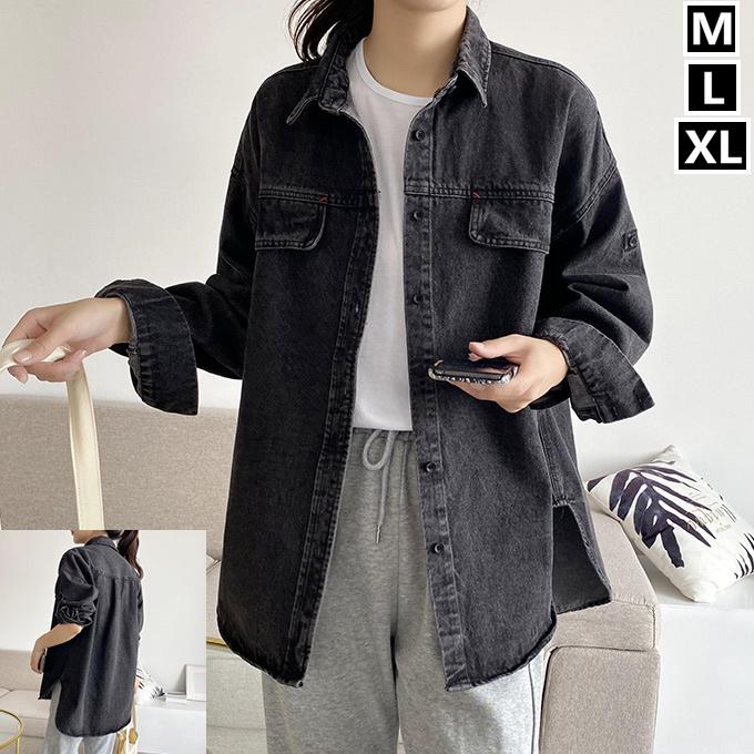 レディース 春アウター 秋アウター ライトアウター デニム アウター Gジャンライク 無地 ドルマン ライトアウター 長袖 ロング シャツ ロールアップ S799 Sakura ファッション 通販 Yahoo ショッピング