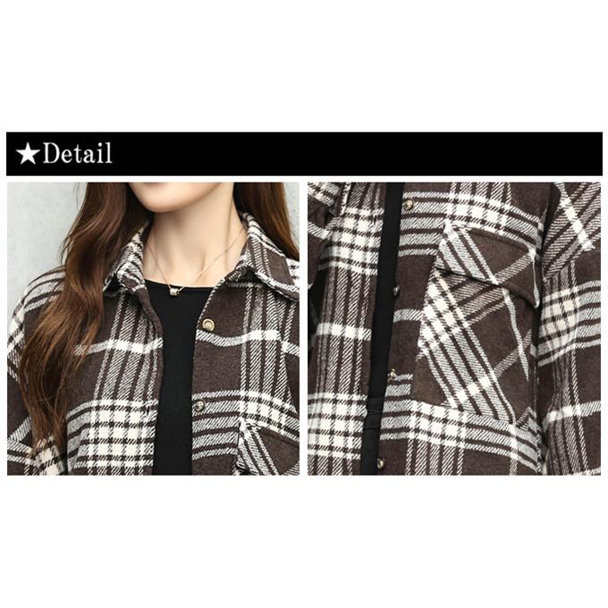 アウター レディース 冬 チェックジャケット チェック メルトン