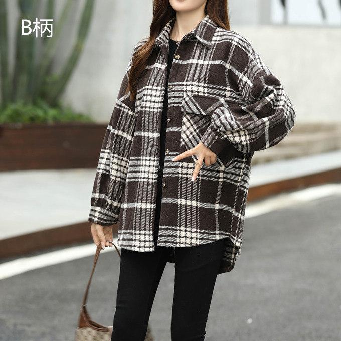 アウター レディース 冬 チェックジャケット チェック メルトン