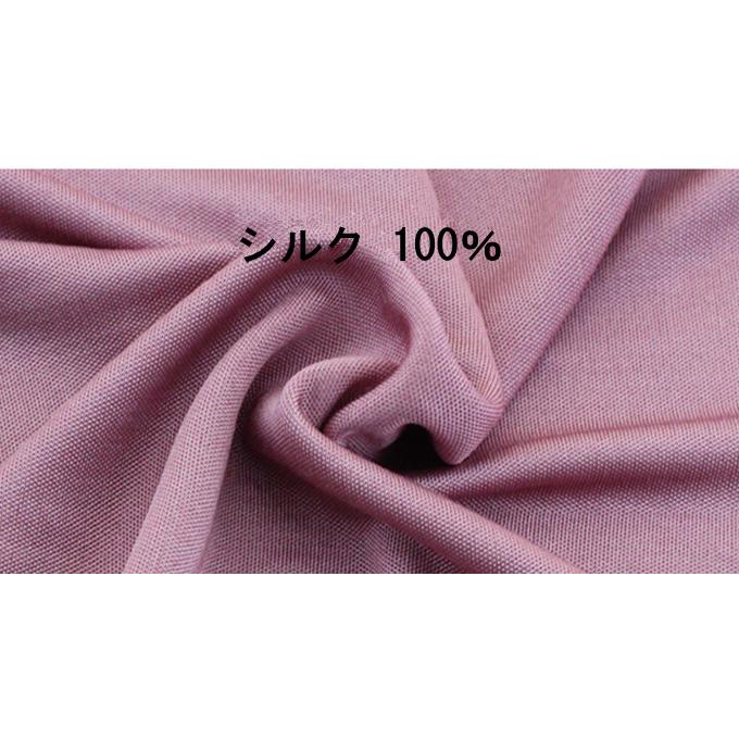 レディース シルク シルク100% 半袖 3分袖 PO tシャツ カットソー 絹