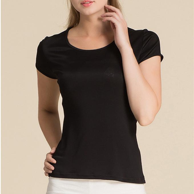 シルク30% tシャツ レディース シルク トップス 半袖 3分袖 PO