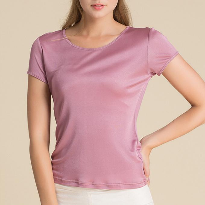 シルク30% tシャツ レディース シルク トップス 半袖 3分袖 PO 