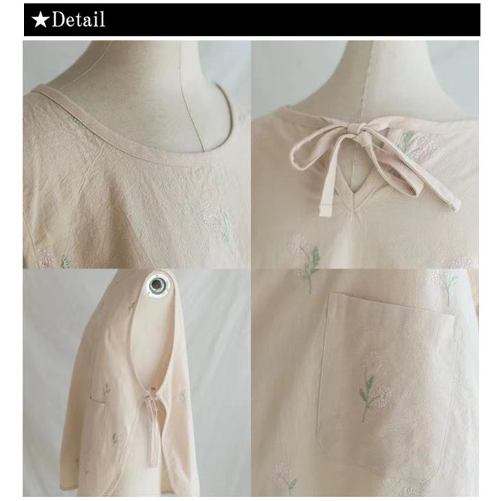 ハンドメイドおしゃれ大人可愛い　エプロン割烹着ワッシャーコットン ハンドメイドおしゃれ大人可愛い エプロン割烹着ワッシャーコットン