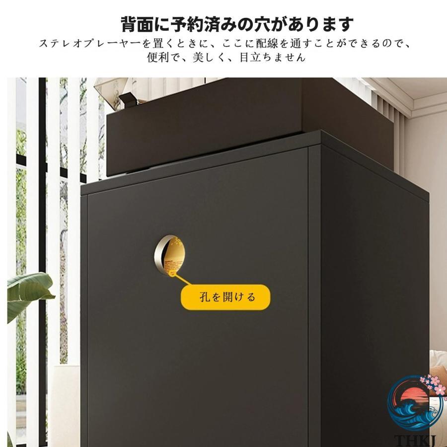 レコードプレーヤースタンド 3段 レコード収納ラック 木製 大容量