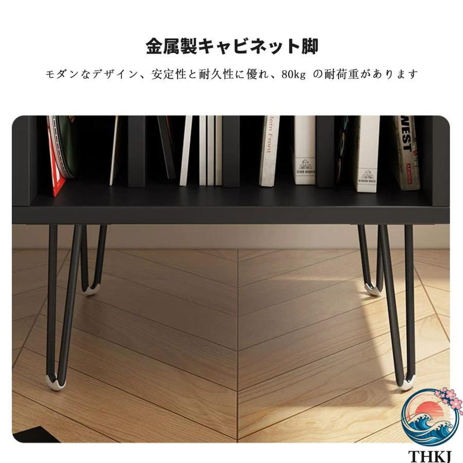 レコードプレーヤースタンド 3段 レコード収納ラック 木製 大容量