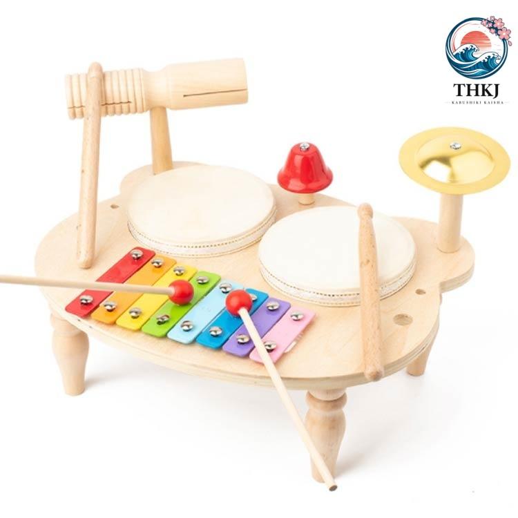 ☆美品【人気商品】Rythmpoco 木製楽器セット 幼児向け 知育玩具 男の子 知育玩具 太鼓 子ども 楽器 玩具 おもちゃ 赤ちゃん 幼児 出産