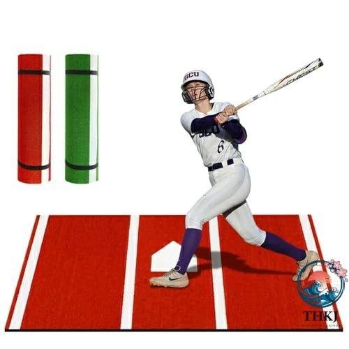 野球バッターマット 大型 THKJ 高密度人工芝 打撃練習 滑りにくい ガーデニングにおすすめ 使いやすい 便利 人気 注目アイテム 定番 毎日使える 新生活の画像