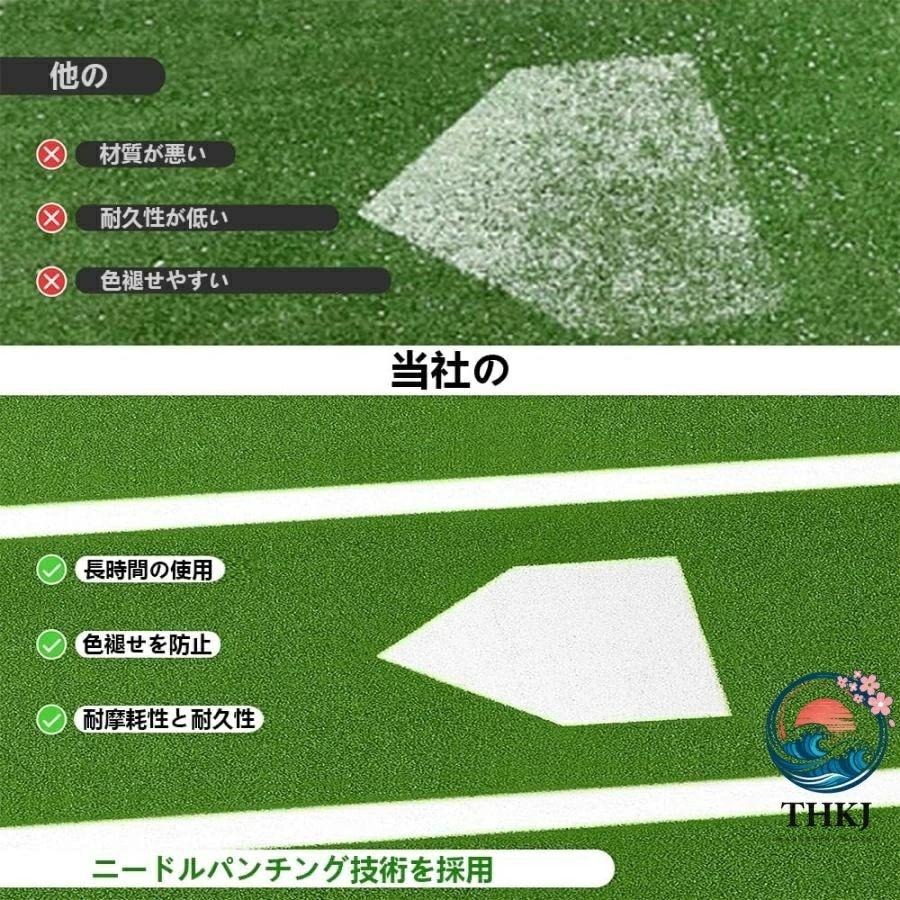 野球バッターマット 大型 THKJ 高密度人工芝 打撃練習 滑りにくい ガーデニングにおすすめ 使いやすい 便利 人気 注目アイテム 定番 毎日使える 新生活の画像
