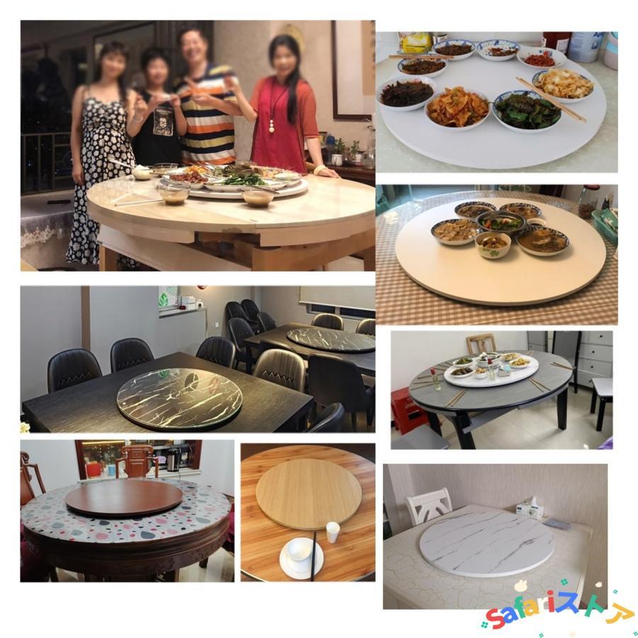 中華テーブル 木製 ターンテーブル 食卓用 回転盤 完成品 直径 600 700 THKJ 800mm 360回転式 大型 回転テーブル テーブル ダイニングテーブル ケー おしゃれ_2