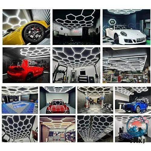 ガレージ照明 led プロの自動車美容ハニカムライト 天井六角ライト 車