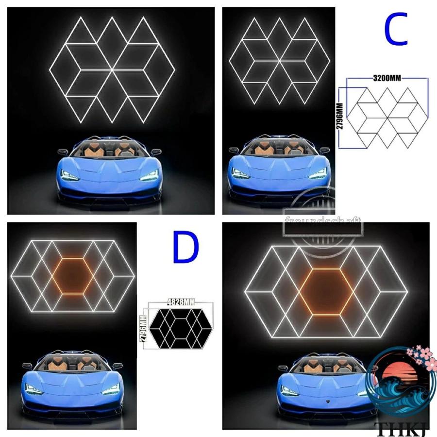 ハニカムライト ヘキサゴンライト LED 高輝度 THKJ ガレージ用六角形LEDライト 6500K 純白色光 簡単接続 使いやすい おすすめ 人気 注目アイテム 便利_13