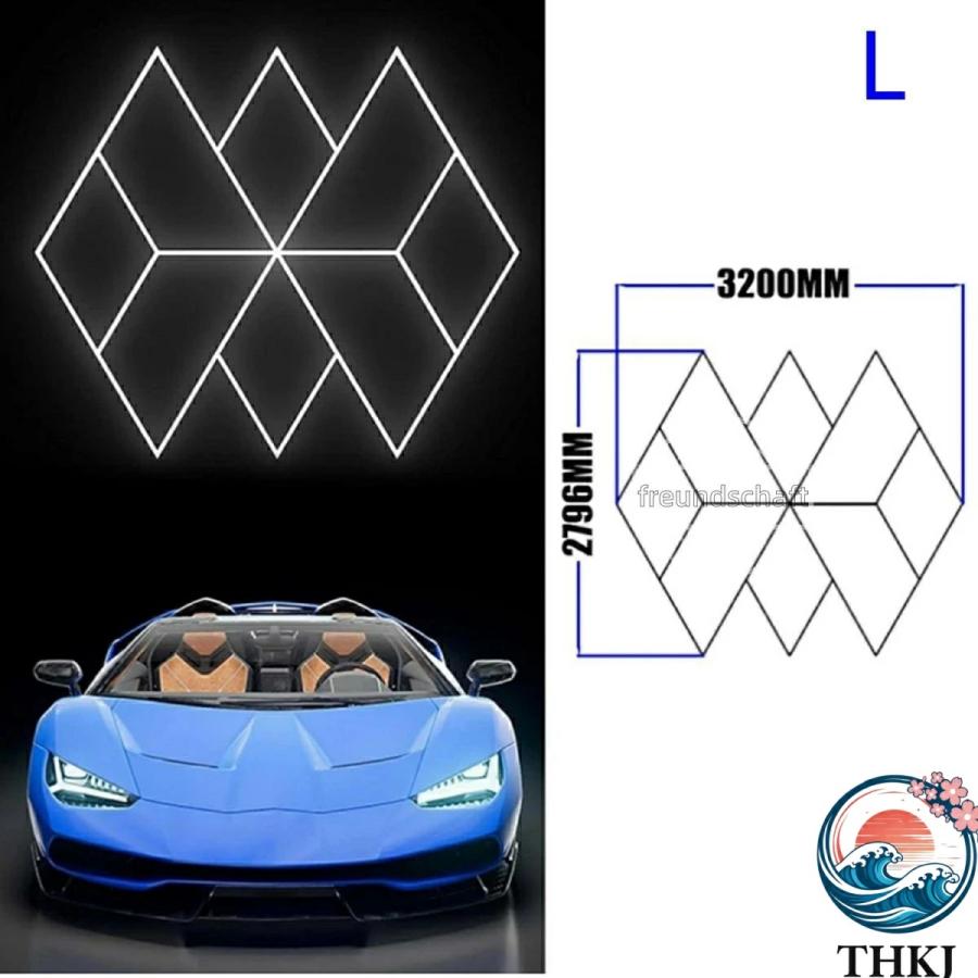 ハニカムライト ヘキサゴンライト LED 高輝度 THKJ ガレージ用六角形LEDライト 6500K 純白色光 簡単接続 使いやすい おすすめ 人気 注目アイテム 便利_1