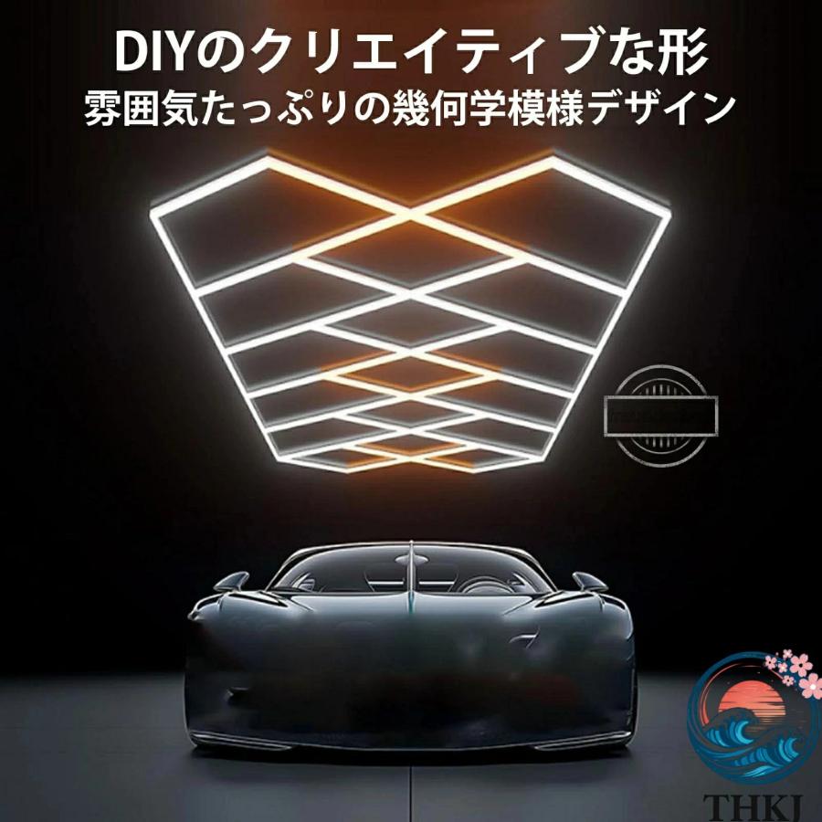 ハニカムライト ヘキサゴンライト LED 高輝度 THKJ ガレージ用六角形LEDライト 6500K 純白色光 簡単接続 使いやすい おすすめ 人気 注目アイテム 便利_5