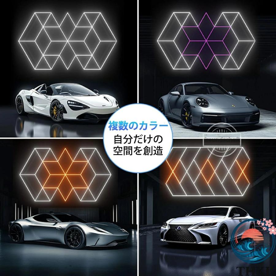 ハニカムライト ヘキサゴンライト LED 高輝度 THKJ ガレージ用六角形LEDライト 6500K 純白色光 簡単接続 使いやすい おすすめ 人気 注目アイテム 便利_6