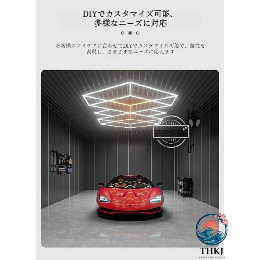 ハニカムライト ヘキサゴンライト LED 高輝度 THKJ ガレージ用六角形LEDライト 6500K 純白色光 簡単接続 使いやすい おすすめ 人気 注目アイテム 便利_9