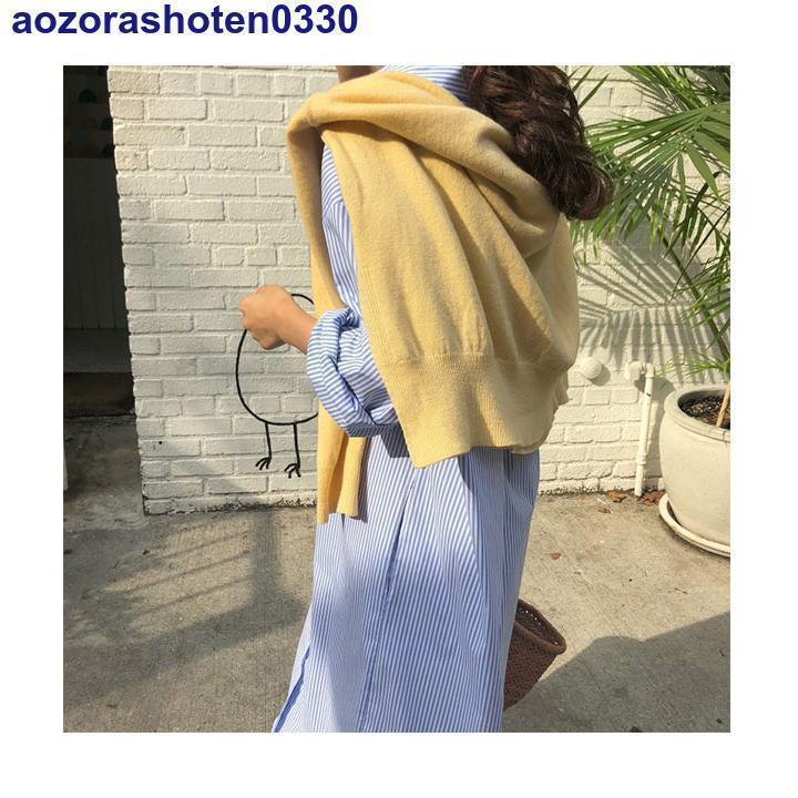 シャツワンピース ストライプ 長袖 秋 ロングシャツ レディース