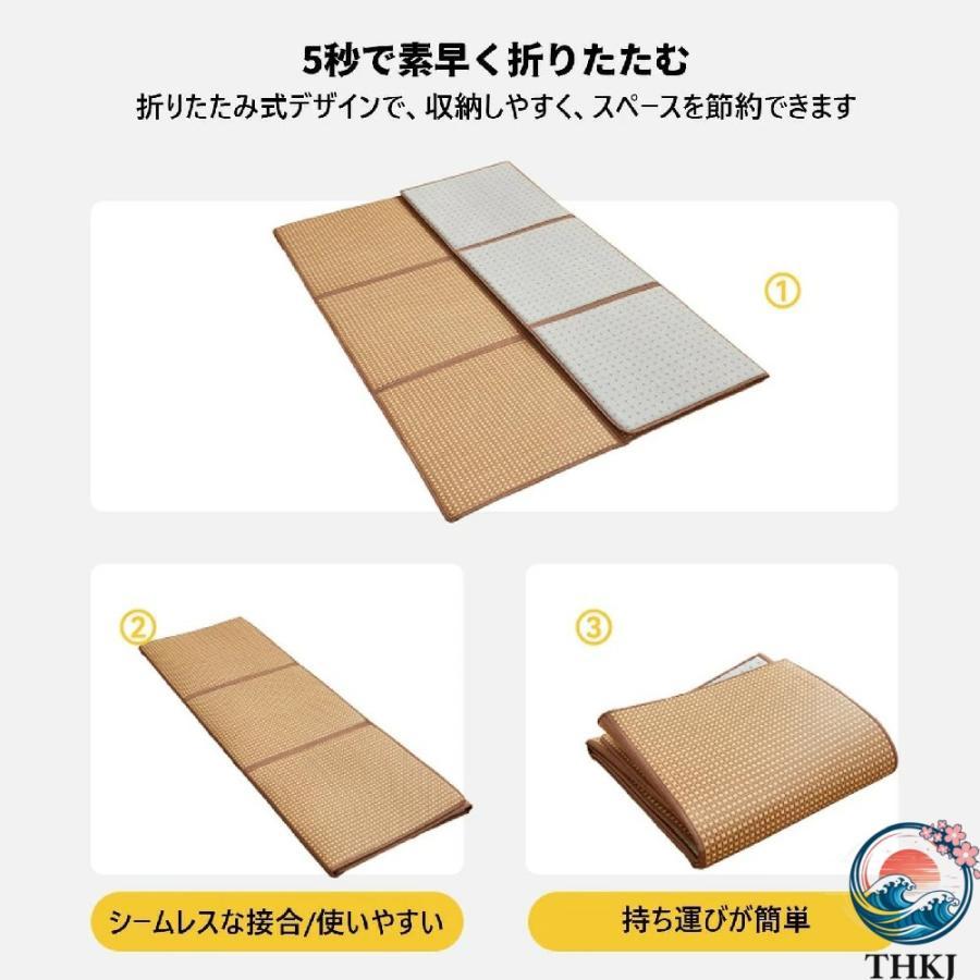 置き畳 四季用ラグマット 敷き畳マット 吸汗性と通気性に優れています THKJ い草カーペット 榻榻米 ゴザ ユニット 折りたたみ収納 夏 冷感 部屋 おすすめの画像