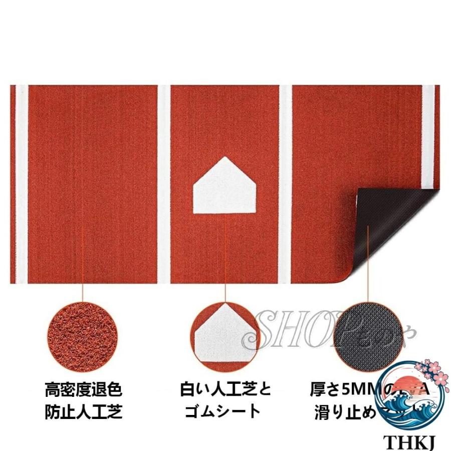 野球バッターマット 大型 THKJ 高密度人工芝 打撃練習 室内屋外 学童用 ガーデニングにおすすめ 使いやすい 便利 人気 注目アイテム 定番 毎日使えるの画像
