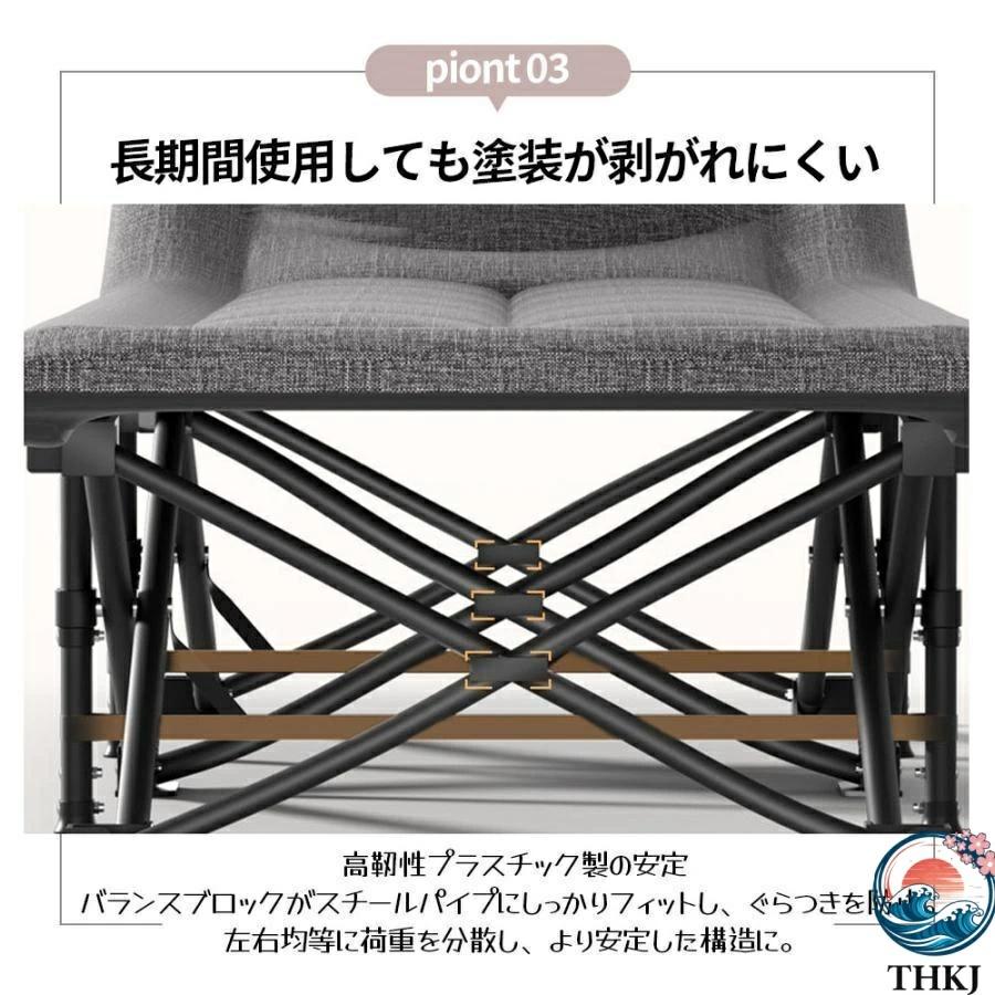 折りたたみベッド 簡易ベッド 折り畳みベッド 組み立て不要 収納便利  室内外兼用 コンパクト 通気性 軽量 アウトドア キャンプ オフィス 持ち運び便利_3