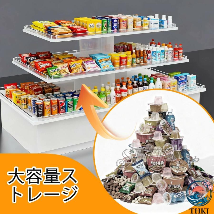 陳列棚 スーパーの棚 スーパーマーケットの棚 大容量 強力な耐荷重 ガードレール THKJ 店舗什器 商品棚 収納スペース シェルフ 棚 オープンシェルフ 多層構造の画像
