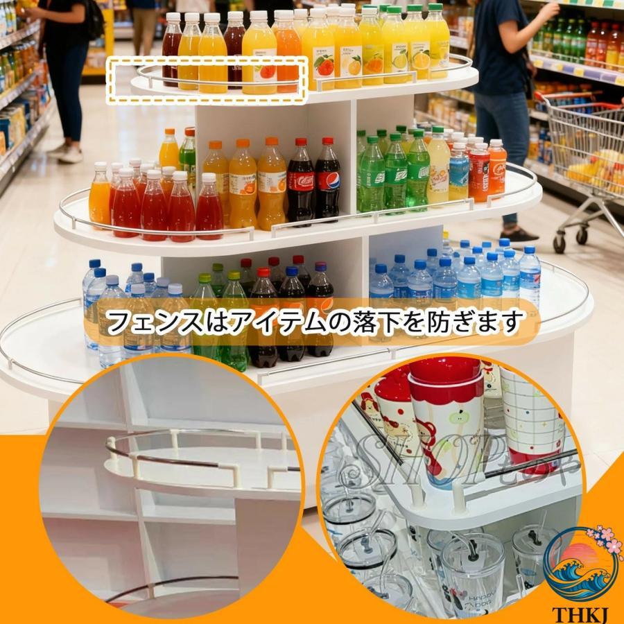 陳列棚 スーパーの棚 スーパーマーケットの棚 大容量 強力な耐荷重 ガードレール THKJ 店舗什器 商品棚 収納スペース シェルフ 棚 オープンシェルフ 多層構造の画像