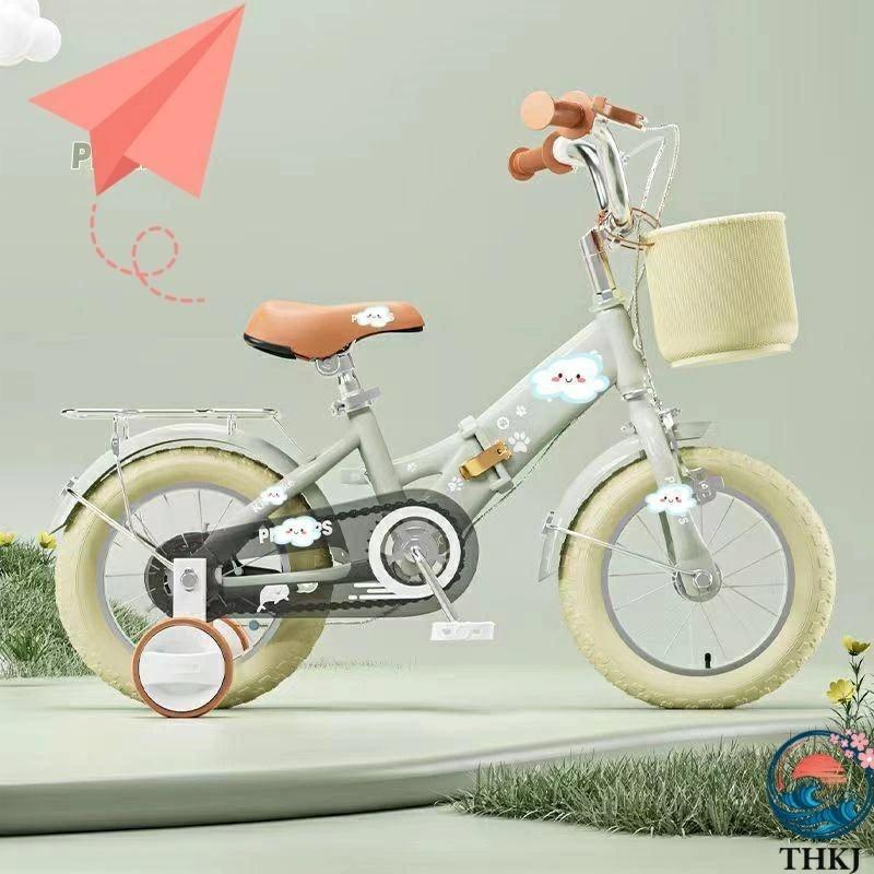 2025新品 子供の日プレゼント 自転車 子供用 折りたたみ自転車 THKJ 12インチ 14インチ 16インチ 超軽量 補助輪付属 おしゃれインチ 男の子 取り付け簡単の画像