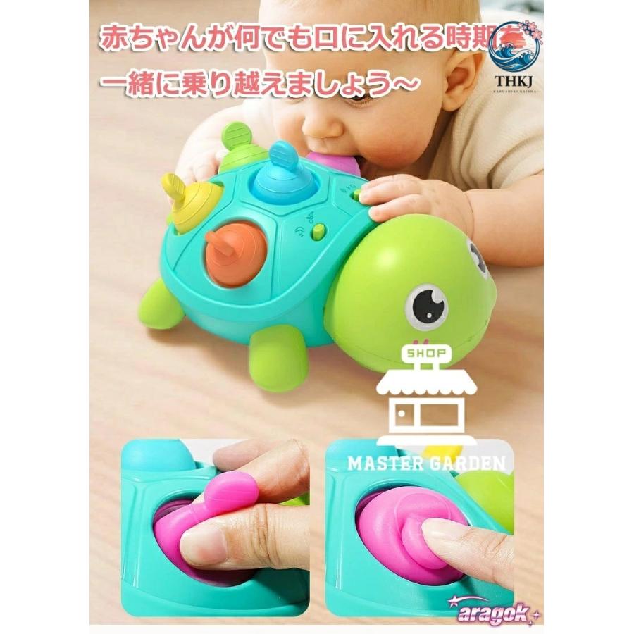 ハイハイカメ 赤ちゃんおもちゃ 知育玩具 THKJ 指先トレーニング 3in1