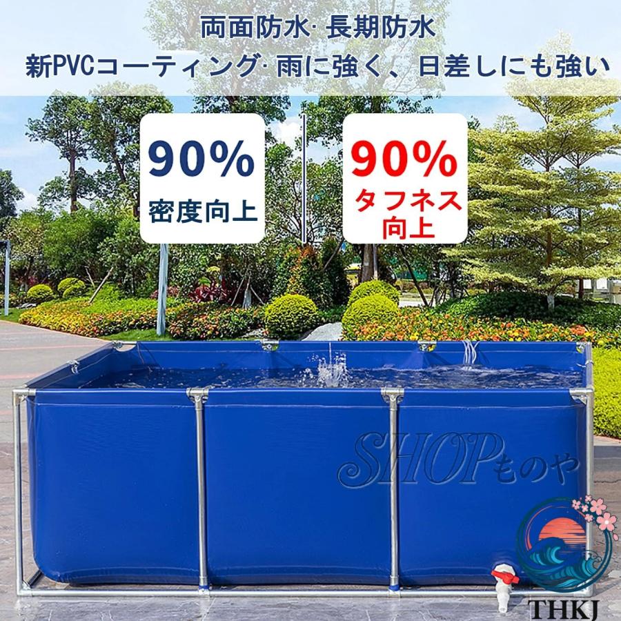 プール 大きい 大型水槽 フレームプール イージーセットプール THKJ 錦鯉 簡易水槽 空気入れ不要 長方形プール 防水シート 大型プ 取り付け簡単 使いやすい_9