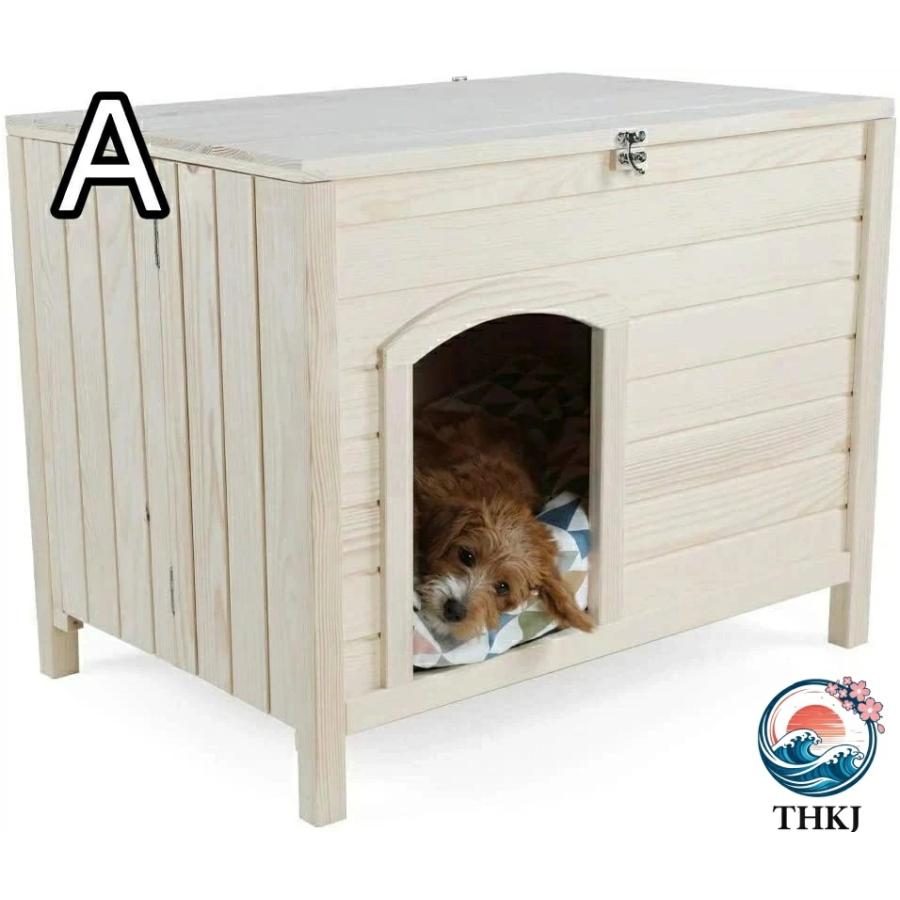 犬小屋 屋外用 小型犬 犬舎 犬ハウス ドッグハウス 木製 防水 屋根開閉