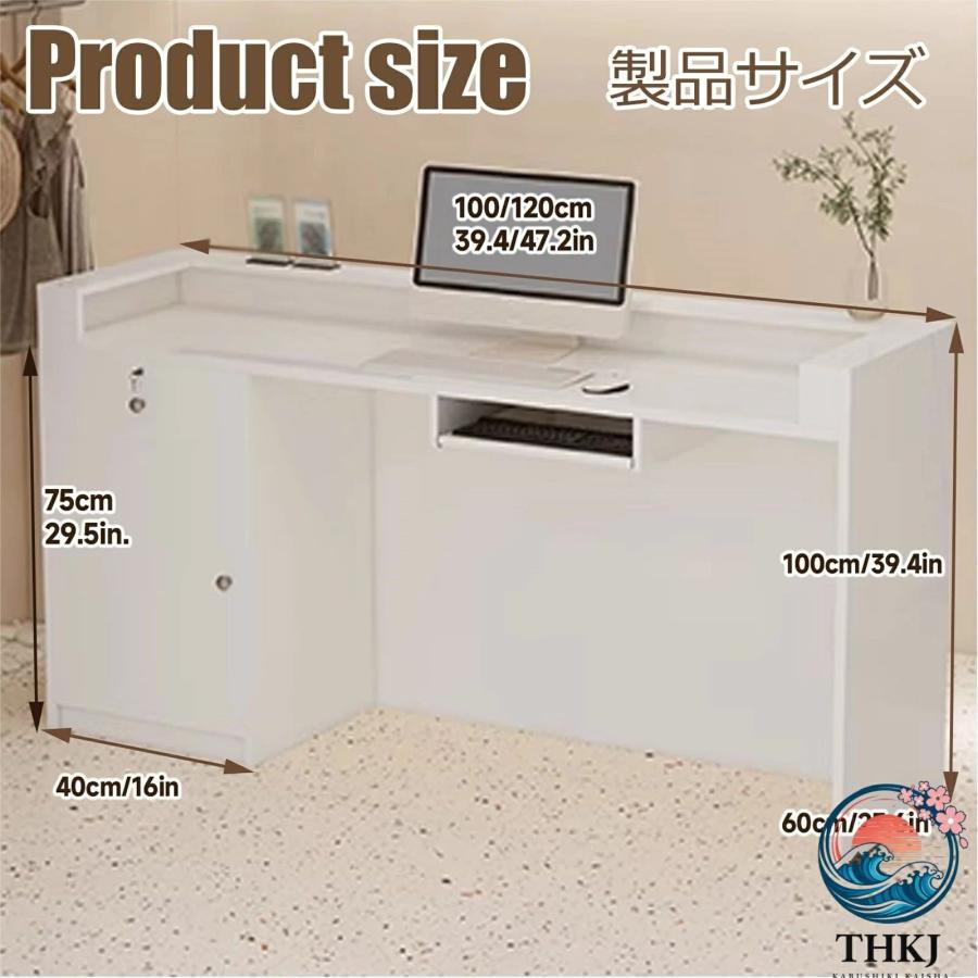 レジショップ スーパーフロントデスク おしゃれ 受付台 木製 レジ台