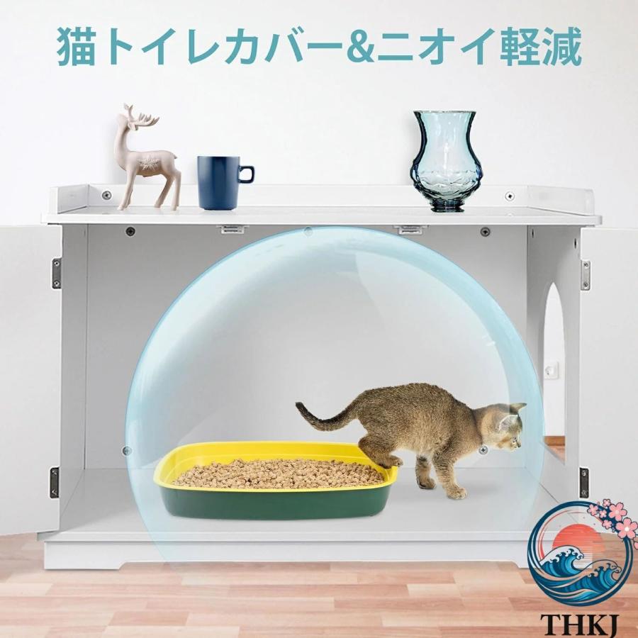 猫のベッドサイドキャビネット 猫砂ボックスカバー 猫のレスリングルーム THKJ 猫砂キャビネット 専用ベッドサイド 猫砂ハウス 収納キャビネット 無垢材 ペ_5