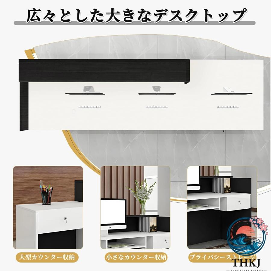 レジカウンター 受付カウンター 木製引き出し付き  小型フロントデスク 衣料品店 美容院用 おしゃれ 空間になじむ おすすめ 注目アイテム 便利 定番_2