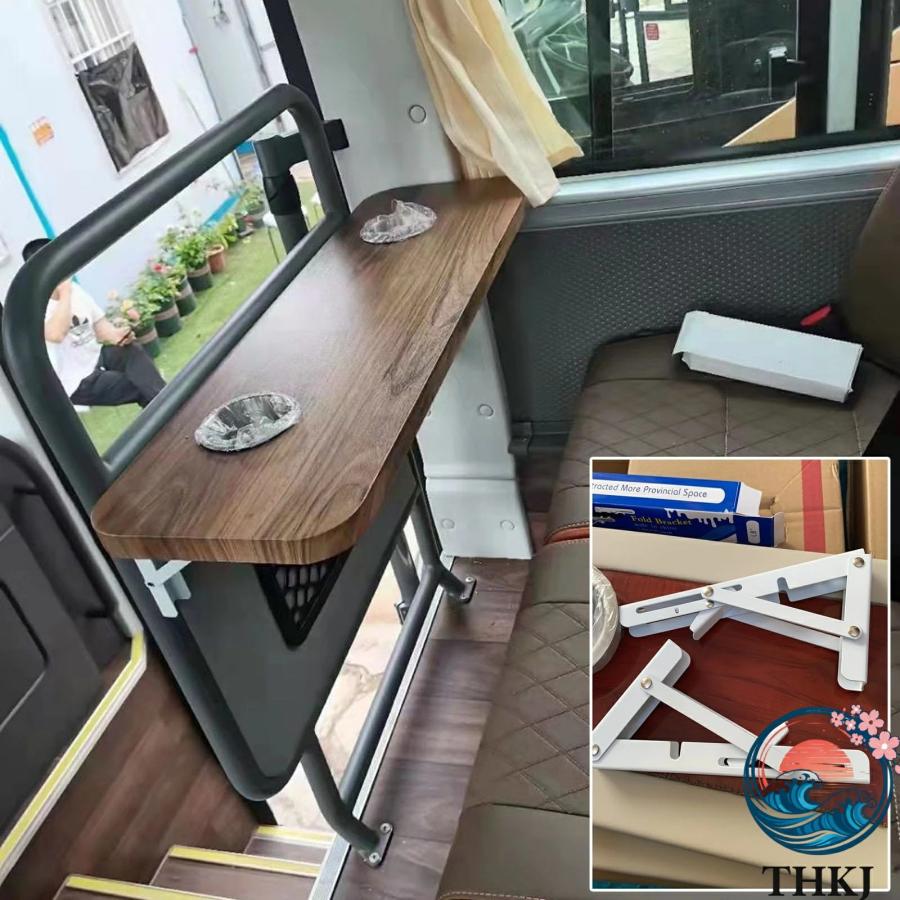 折りたたみテーブル 最大荷重40Kg 省スペース設計 簡単設置 THKJ 保護エッジ付き コンパクト RV キッチン用 RV折りたたみ式ダイニングテーブル 使いやすい_6