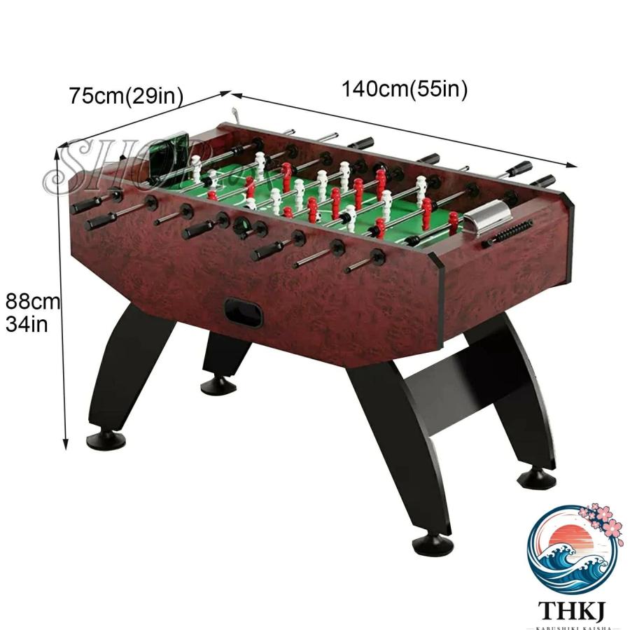 4.5フィート フーズボールテーブル サッカーアーケードゲームレッグレベラー THKJ 大人用サイズ 自宅 ゲームルーム バー用 コンペティシ 取り付け簡単の画像
