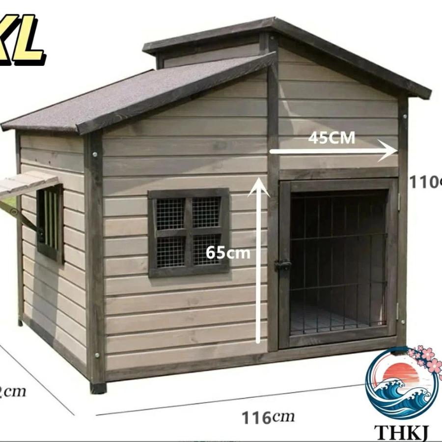 無垢材の犬小屋 屋外の木造犬小屋 THKJ 大型犬小屋 屋外防水犬小屋 快適 使いやすい お手入れ簡単 おすすめ 注目アイテム 便利 定番 毎日使える 新生活の画像