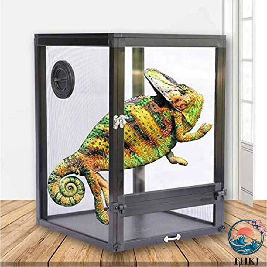 爬虫類 飼育ケージ カメレオン ボックス 32x32x46cm THKJ 45x45x80cm