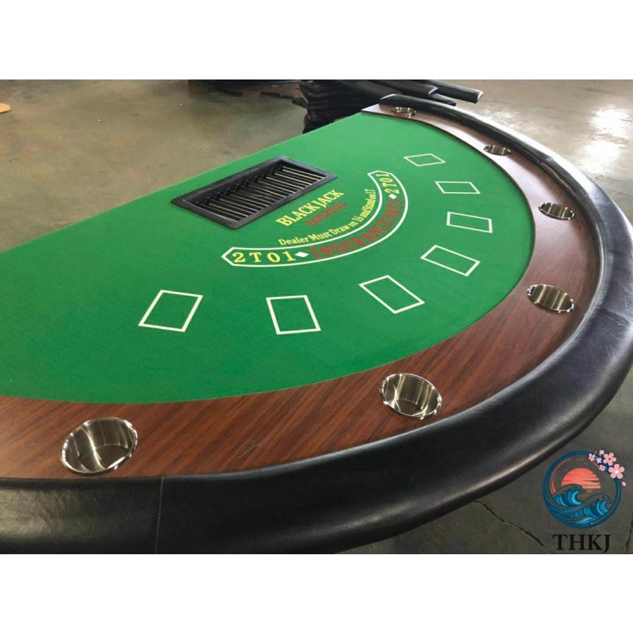 テキサスホールデム 半円テーブル - 7人用ポーカーテーブル ポーカー
